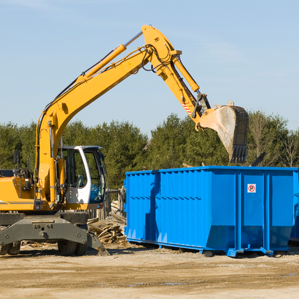 what size residential dumpster rentals are available in Leggett